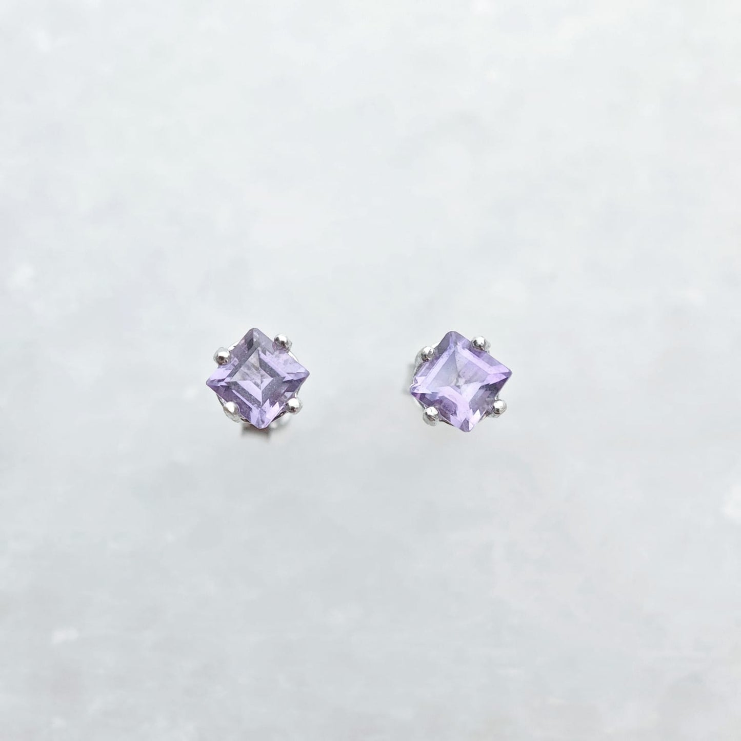 Princess February Birthstone Amethyst Earring